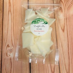 Peach Kleen Wax Melt Bark, very strong